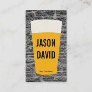 Pint of Beer   Rustic (variation) Business Card