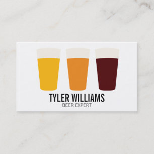 Pint of Beers   Traditional 2 Business Card