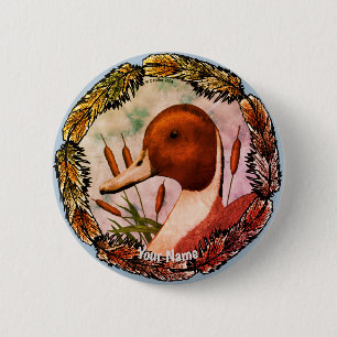 Pintail Duck  2 Inch Round Button