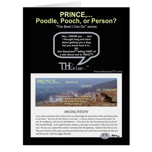 Pinte. 1 prince… Caniche, cabot, ou personne (Devant)