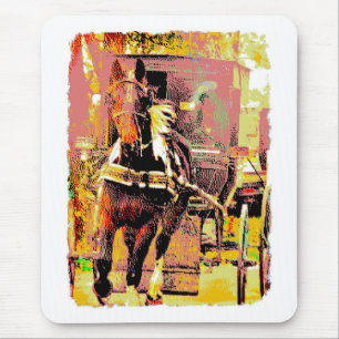 Pinto Amish Horse 8-Bit Art Mouse Pad