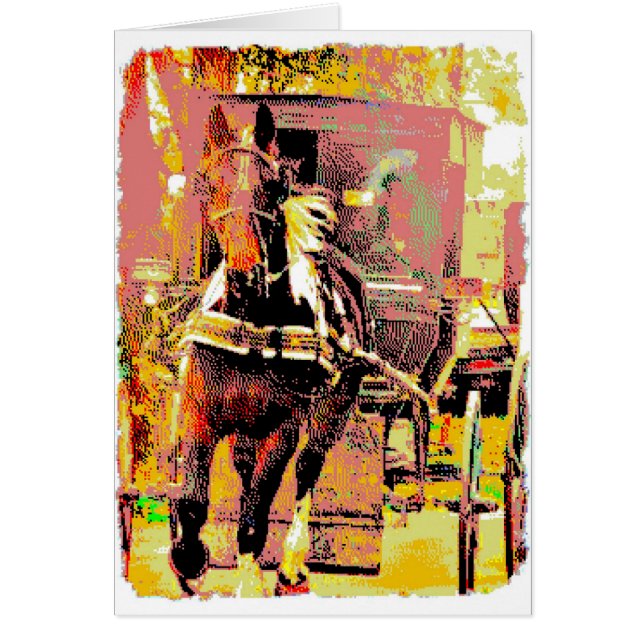 Pinto Amish Horse 8 bits Art (Devant)