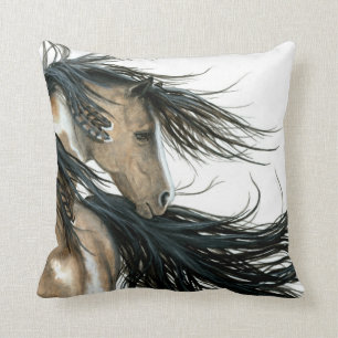 Pinto Horse by BiHrLe Pillow