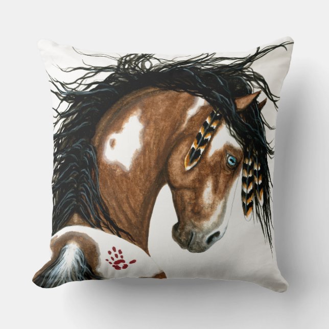 Pinto Horse Western Pillow (Front)