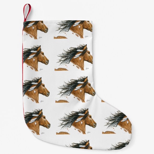 Pinto Paint Horse by BiHrLe Christmas Stocking (Front)