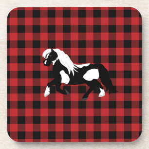 Pinto Pony Plaid Coasters