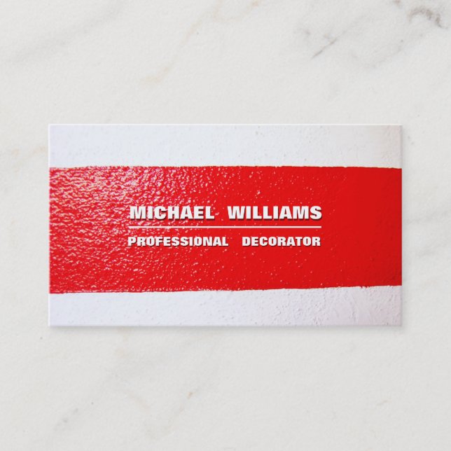 PINTOR - Profesional construcción simple blanco Business Card (Front)