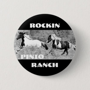 Pintos Galloping, Customizable 2 Inch Round Button
