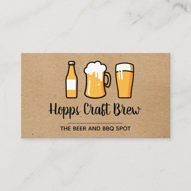 Pints of Beers Business Card (Front)