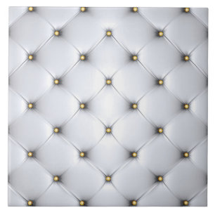 Pintuck look whitecand gold elegant  tile