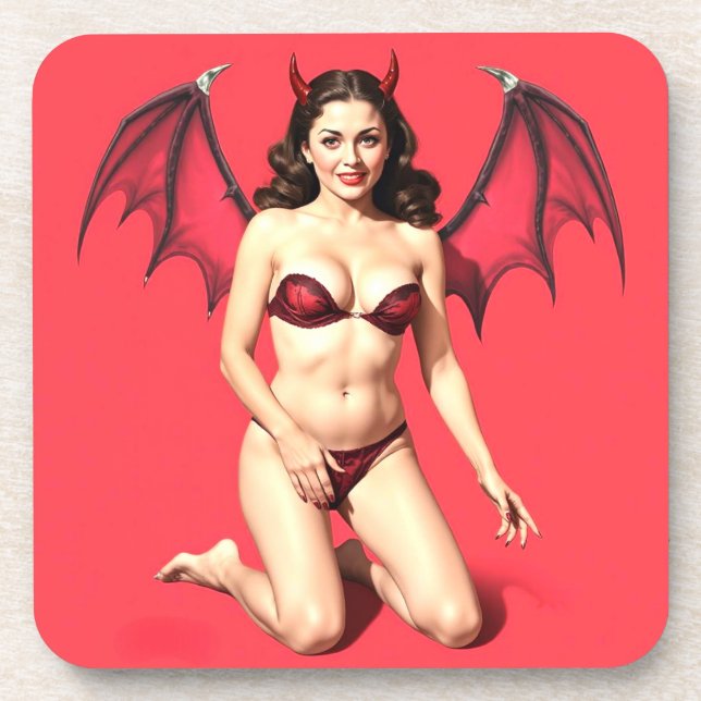 PINUP BRUNETTE DEVIL COASTER (Front)