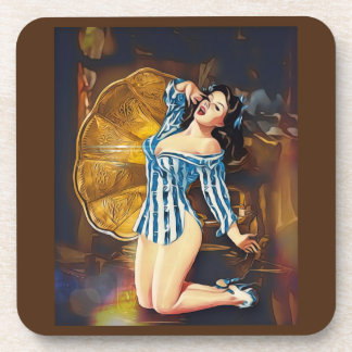 pinup vintage coaster