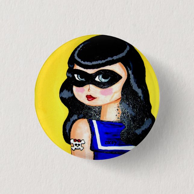 PinupGirl 1 Inch Round Button (Front)