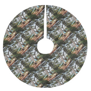 Pinus pinea Pine Tree Forest Painting  Brushed Polyester Tree Skirt