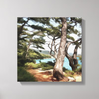 Pinus pinea Pine Tree Forest Painting 
