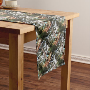 Pinus pinea Pine Tree Forest Painting Short Table Runner