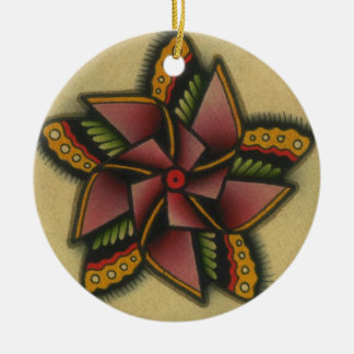 pinwheel 2 ceramic ornament