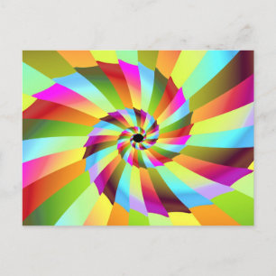 Pinwheel 6 Fine Fractal Art Postcard