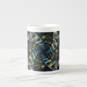 Pinwheel Abstract Art Bone China Mug