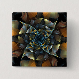 Pinwheel Abstract Art Button (square)