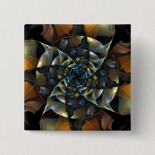 Pinwheel Abstract Art Button (square) (Front)