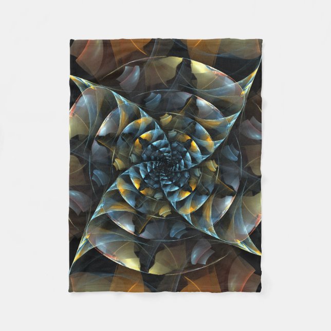 Pinwheel Abstract Art Fleece Blanket (Front)