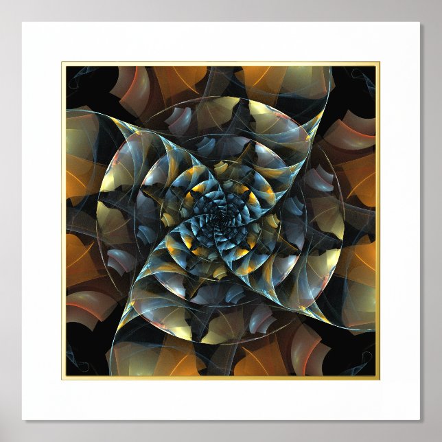 Pinwheel Abstract Art Foil Prints (Front)