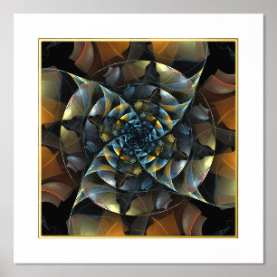 Pinwheel Abstract Art Foil Prints