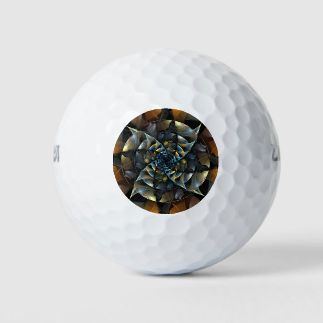 Pinwheel Abstract Art Golf Balls (Front)
