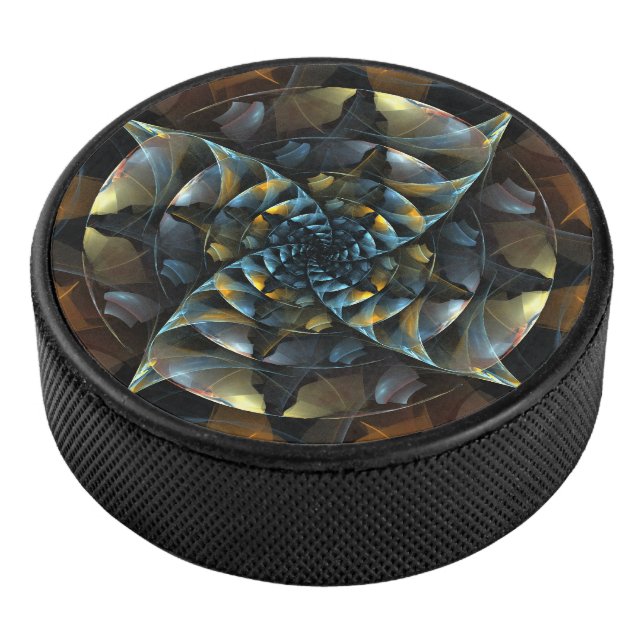 Pinwheel Abstract Art Hockey Puck (3/4)
