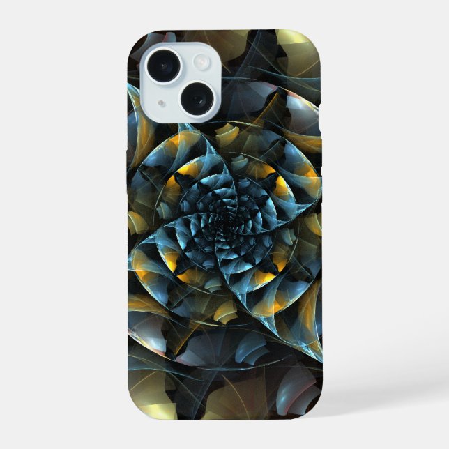 Pinwheel Abstract Art iPhone 15 Case (Back)