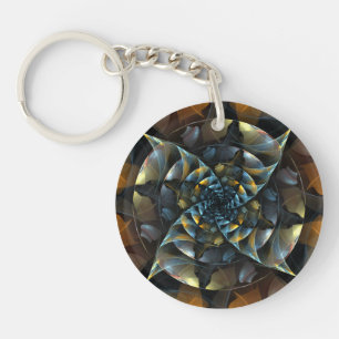 Pinwheel Abstract Art Keychain