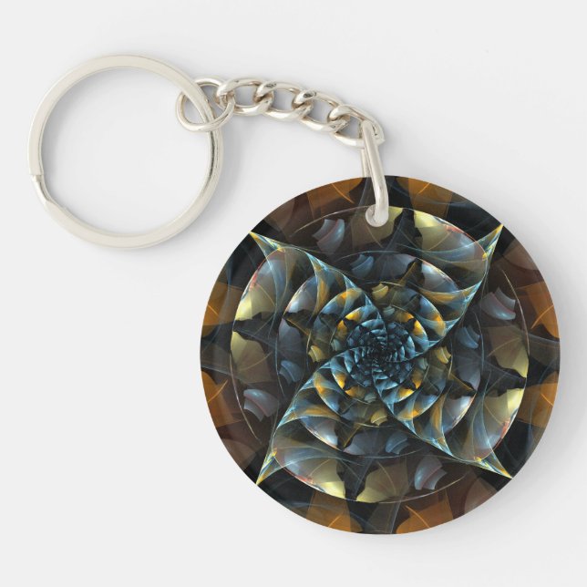 Pinwheel Abstract Art Keychain (Front)