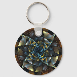 Pinwheel Abstract Art Keychain