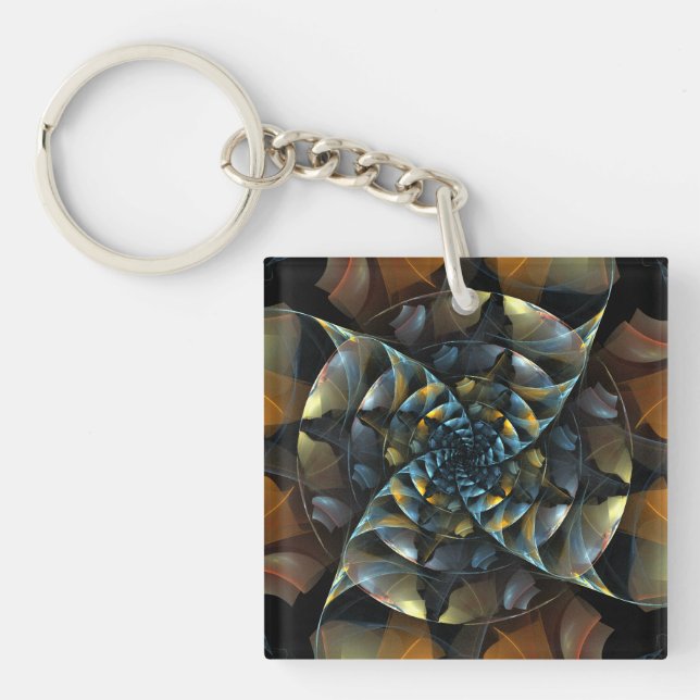 Pinwheel Abstract Art Keychain (Front)