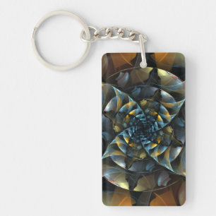 Pinwheel Abstract Art Keychain