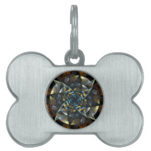 Pinwheel Abstract Art Pet ID Tag