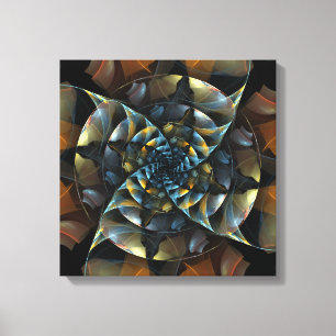 Pinwheel Abstract Art Quad Canvas Print