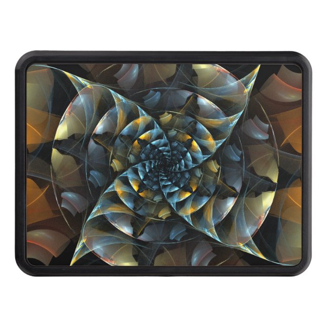 Pinwheel Abstract Art Trailer Hitch Cover (Front)