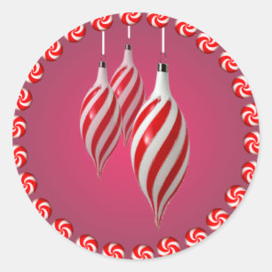 PINWHEEL CANDY & ORNAMENTS by SHARON SHARPE Classic Round Sticker