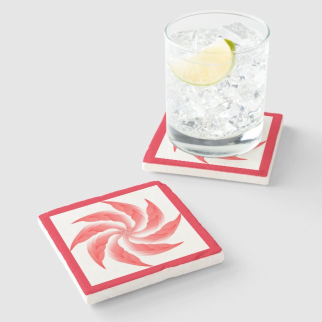 PINWHEEL FLOWER STONE COASTER (Side)