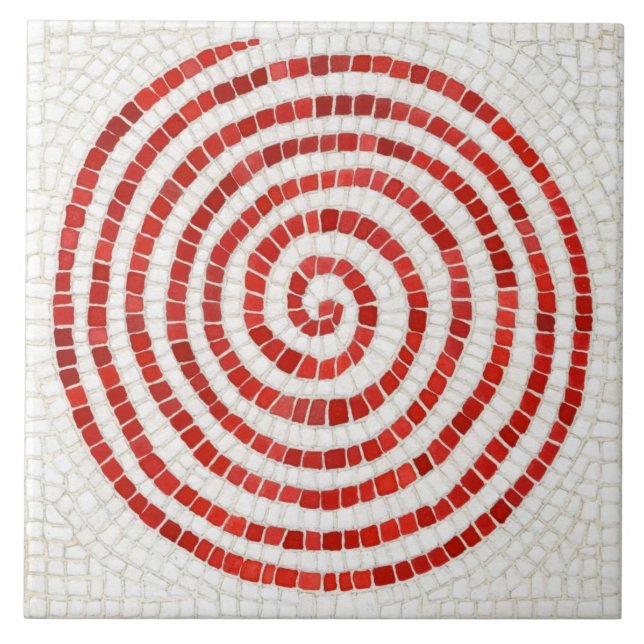 PINWHEEL MOSAIC 6" Carré Carreaux en céramique (Devant)