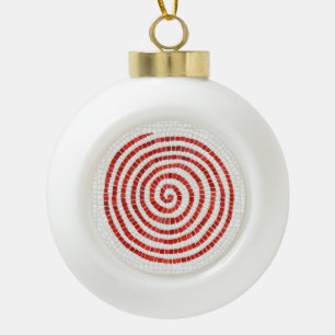 PINWHEEL MOSAIC Ceramic Ball Ornament