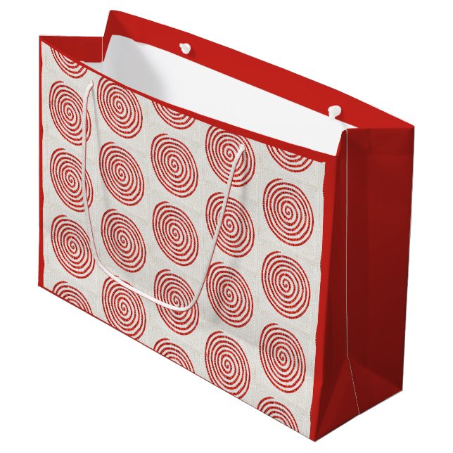 PINWHEEL MOSAIC Large Gift Bag (Front Angled)