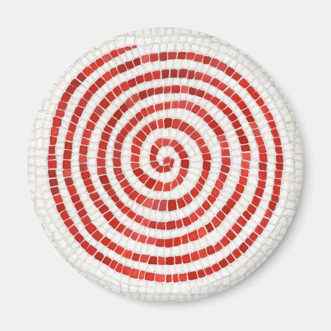 Pinwheel Mosaic Round Magnet (Front)