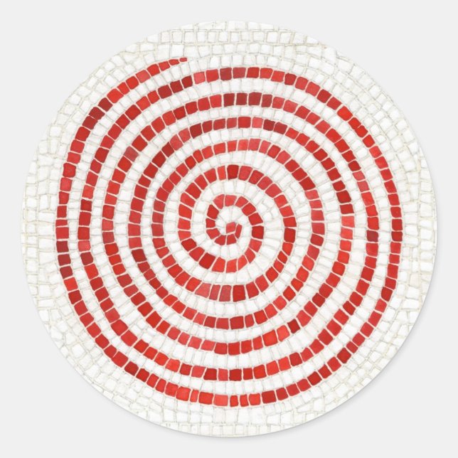 PINWHEEL MOSAIC Small Round Stickers (Front)