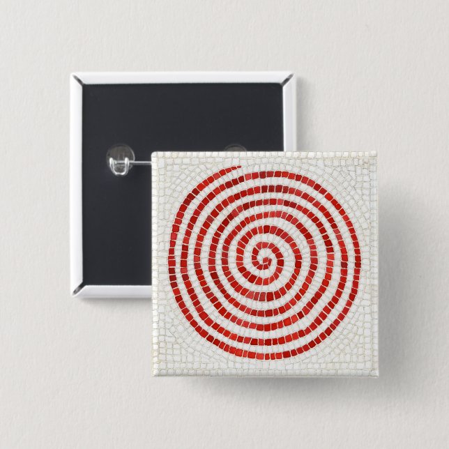 PINWHEEL MOSAIC Square Button (Front & Back)