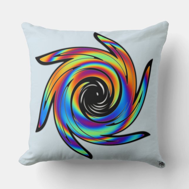 Pinwheel of life throw pillow (Front)