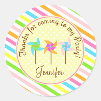 Pinwheel personalized 2inch favour tag