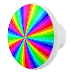 PINWHEEL RAINBOW CERAMIC KNOB